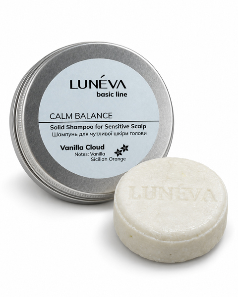 LUN&Eacute;VA CALM BALANCE Vanilla Cloud Solid Shampoo for Sensitive Scalp, 70 g