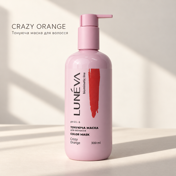 Тонирующая маска для волос Ярко-рыжий Crazy Orange, 7-9 уровень светлоты, тёплый насыщенный оттенок ton19 фото