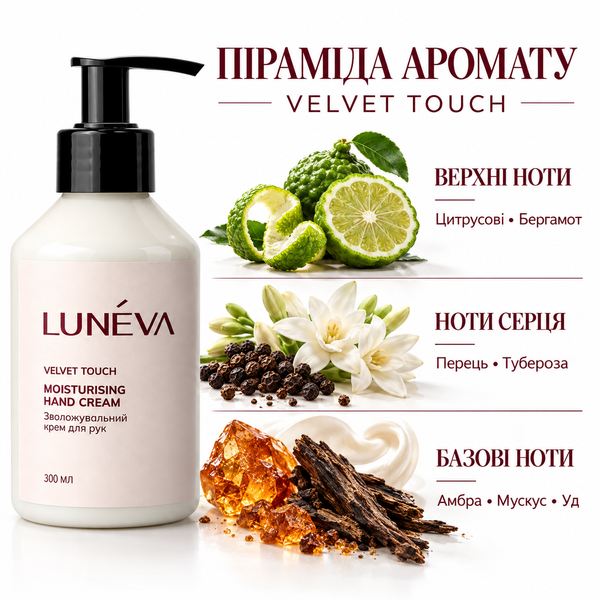 Зволожувальний крем для рук LUN&Eacute;VA Velvet Touch, 300 мл LNV-HC-VT-300 фото