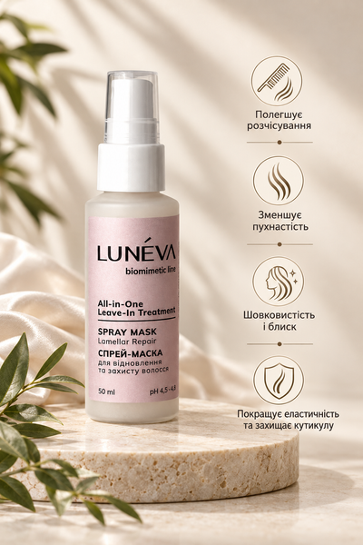 Maska do włos&oacute;w w sprayu bez spłukiwania LUN&Eacute;VA All-in-One, 50 ml