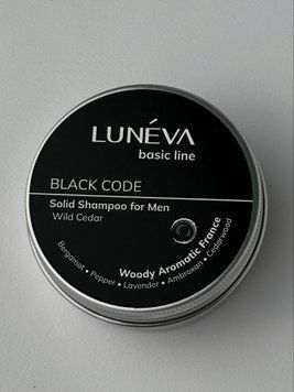 Шампунь твердий для чоловіків проти лупи, жирності та випадіння BLACK CODE 70 г men001 фото