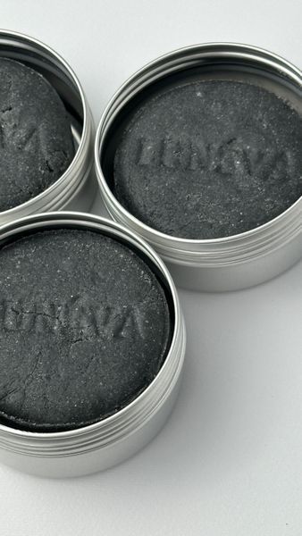 Шампунь твердий для чоловіків проти лупи, жирності та випадіння BLACK CODE 70 г men001 фото