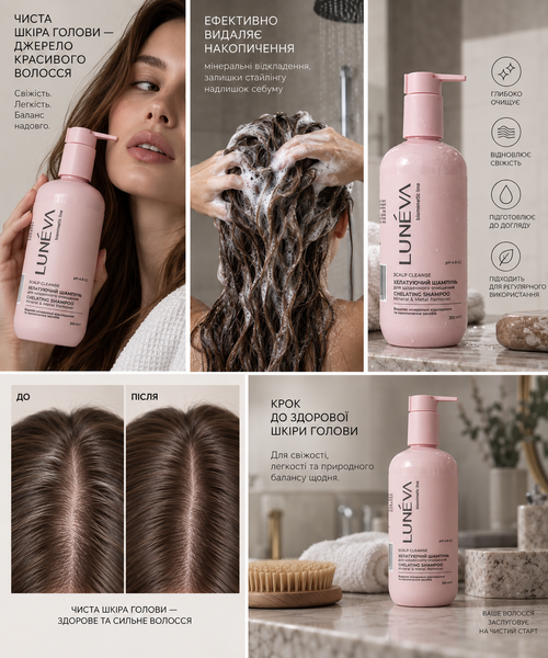 Хелатуючий шампунь LUN&Eacute;VA SCALP CLEANSE для глибокого очищення волосся та шкіри голови, 300 мл sham006 фото